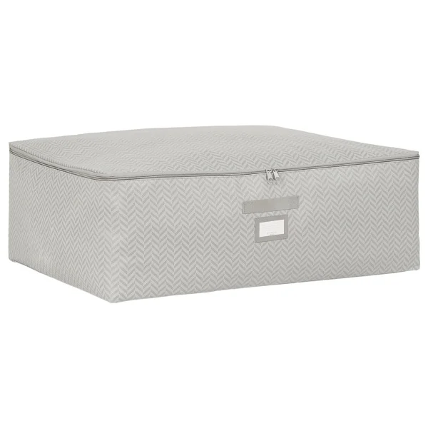 Ocean Home Textile Büyük Boy Gri Balıksırtı Baza Altı Hurç 62 X 46 X 22 Cm - Görsel 2