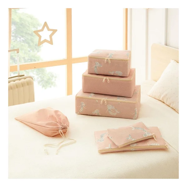 Ocean Home Textile 6'lı Çocuk Odası Deniz Kızı Bavul İçi Düzenleyici Set - Görsel 3