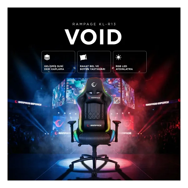 Rampage Kl-R13 Void RGB Oyuncu Koltuğu - Görsel 5