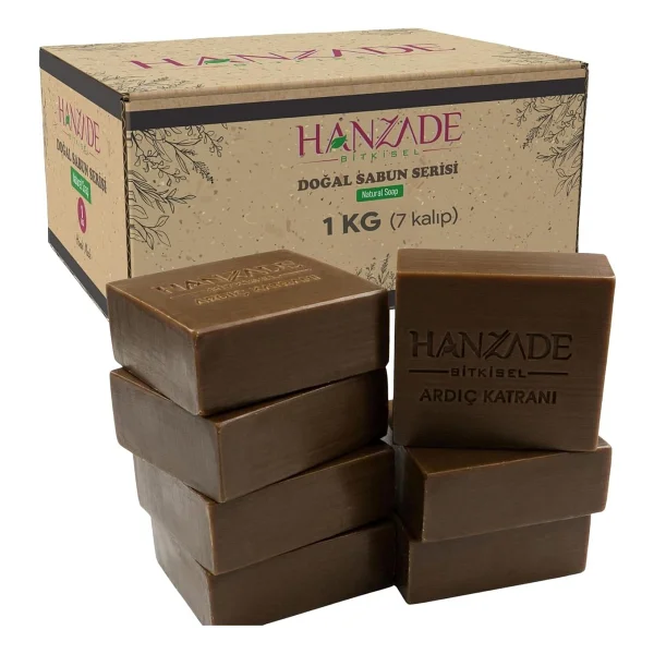 Hanzade Bitkisel Doğal El Yapımı Hatay Ardıç Katranı Sabunu 1 Kg - Görsel 4