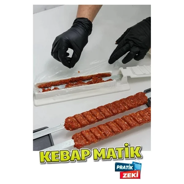Bev Kitchen Kebapmatik Adana Urfa Kebap Kalıbı Aparatı Pratik Hızlı Kebap Makinesi Kutusu Kebap Matik Kalıp - Görsel 3