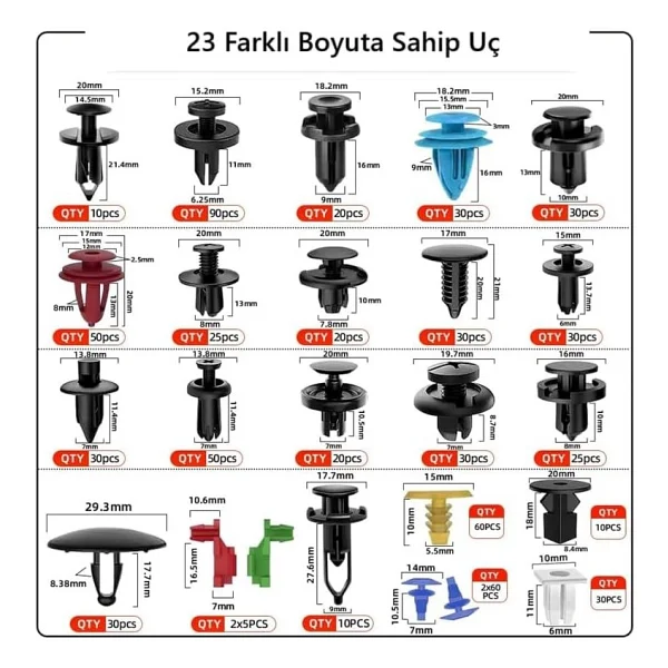 680 Parça Sökme Perçinleme Onarım Bağlantı Modifiye Aksesuarları Seti Kutulu - Görsel 2