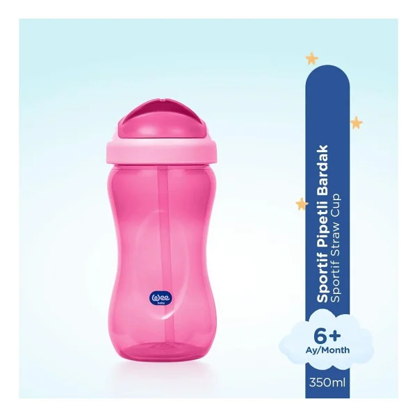 Wee Baby Pipetli Bardak 350 Ml - Pembe - Görsel 2