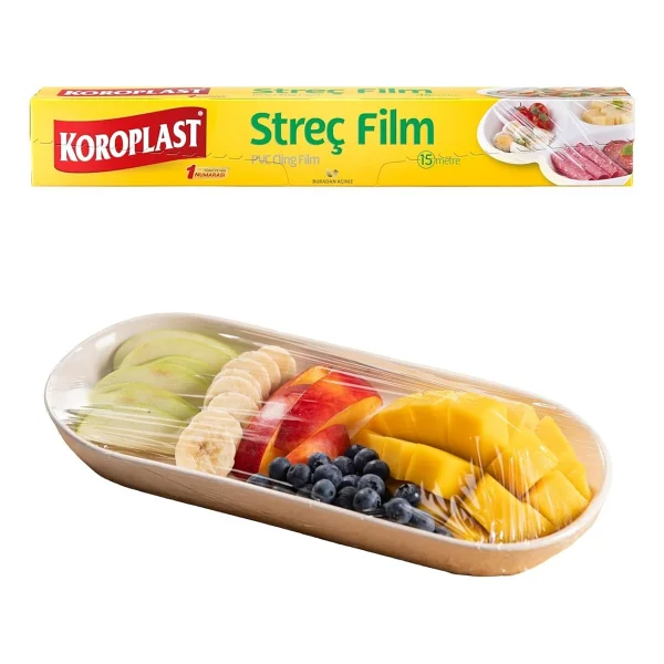 Koroplast Streç Film 15 Metre, Şeffaf Gıda Saklama Streci Bpa İçermez, Koku Hapsi, Kapak Görevi Gören Pratik Kullanım, Taze Gıda Saklamak İçin Kullan At Streç Film 15 Metre - Görsel 4