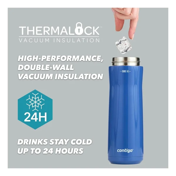 Contigo Jackson Chill 2.0 Siyah 590 Ml Çelik Su Matarası - Görsel 5