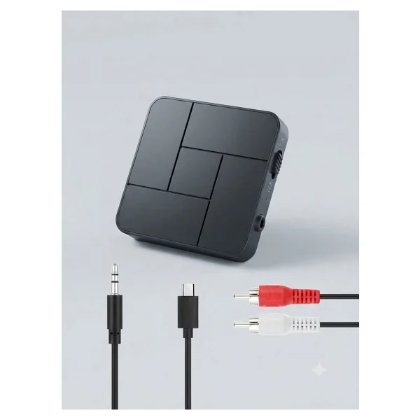 Anunnaki Bluetooth 5.0 Ses Alıcı Verici Aux Rca USB Stereo Kablosuz Mikrofonlu Araba TV PC RX Tx Receiver - Görsel 4