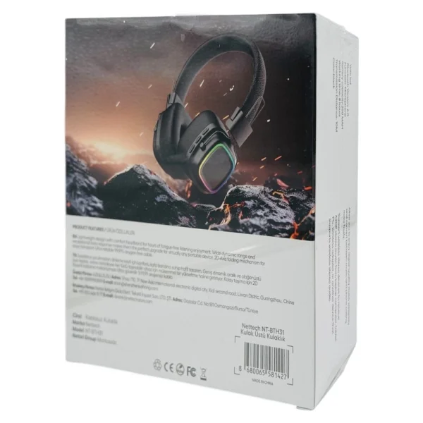 Nettech NT-BTH31 Kulak Üstü Bluetooth Kulaklık - Görsel 3