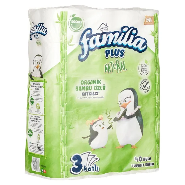 Familia Plus Natural 40'li Paket Tuvalet Kağıdı - Çok Renkli - Görsel 2