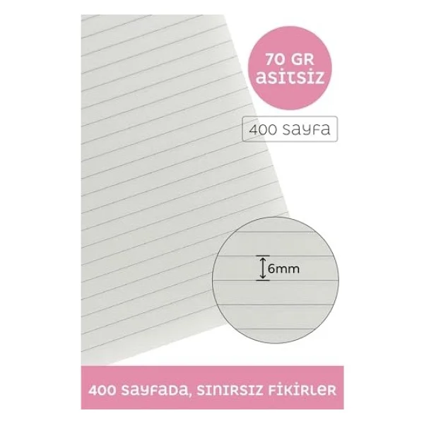 Victoria's Journals Nota Bene Classic Sert Kapak Defter (Pembe, 9x14 Cm) - Görsel 4