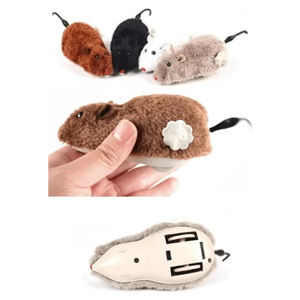 Pribor Kurmalı Fare Kedi Oyuncağı Peluş Yaratıcı Oyuncak 1 Adet - Görsel 6