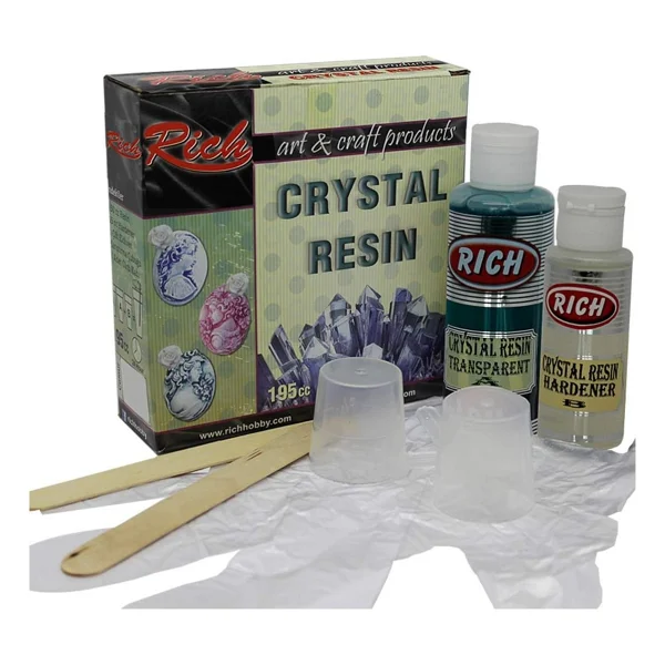 Rich Crystal Resin Transparan Şeffaf Kristal Reçine Set 195 Cc - Görsel 2