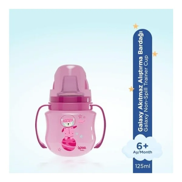 Wee Baby 753 Galaxy Pembe Akıtmaz Alıştırma Bardağı 125 Ml - Görsel 3