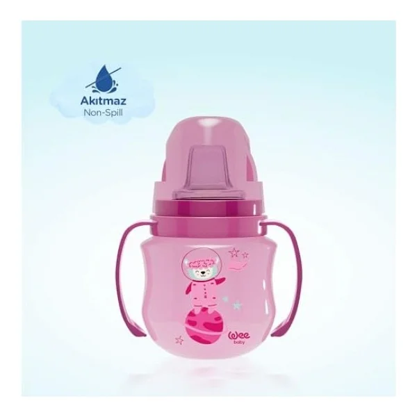 Wee Baby 753 Galaxy Pembe Akıtmaz Alıştırma Bardağı 125 Ml - Görsel 4