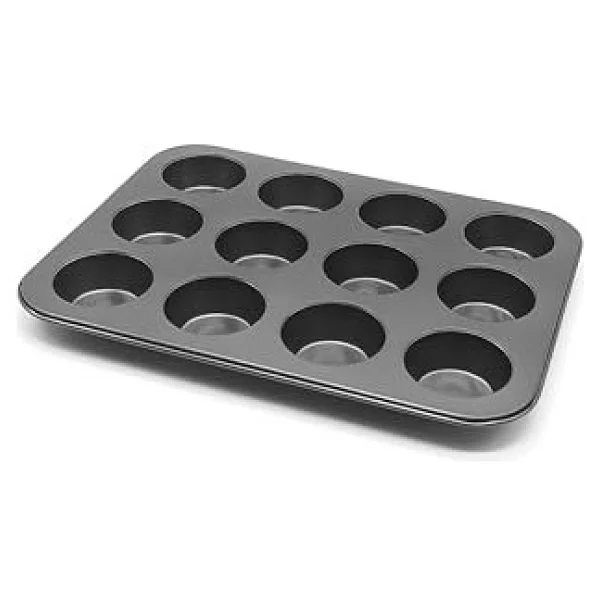Karbon Çelik 12 Li Muffin Cupcake Kek Pişirme Kalıbı Cin800sy - Görsel 3