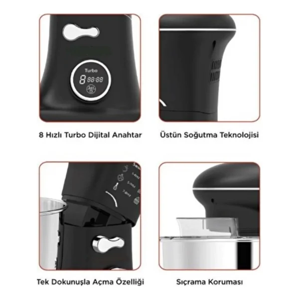 Torima Tmk-1400dt 1400 W Beyaz 5 Lt Mutfak Şefi - Görsel 6