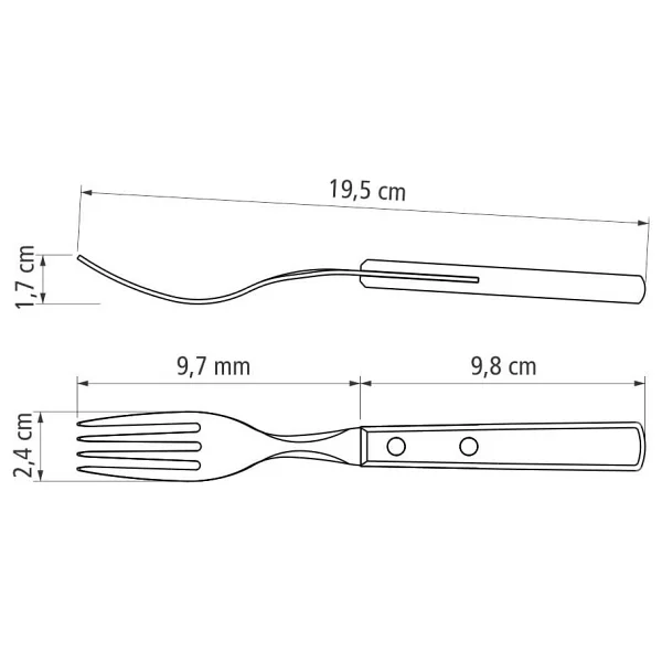 Tramontina Churrasco 21102/490 Biftek Steak Çatalı - Görsel 4