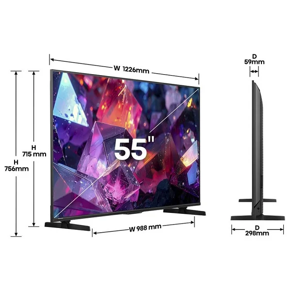 Hisense 55e7s Pro 4K Ultra HD 55" 140 Ekran Uydu Alıcılı Smart QLED TV - Görsel 3