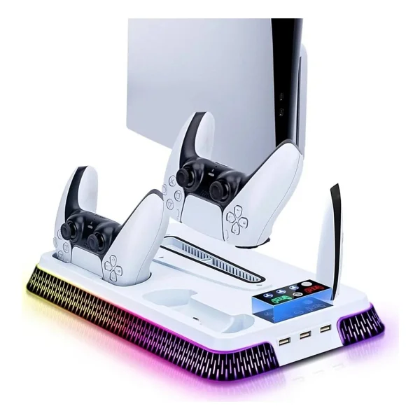 Tastech PS5 Soğutma Standı İstasyonu PS5 Pro/Slim RGB Ve Turbo Fan Playstation 5 Çift Şarj Aksesuar Kiti - Görsel 9