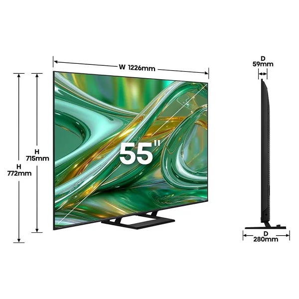 Hisense 55E8S 4K Ultra HD 55" 140 Ekran Uydu Alıcılı Smart Mini LED TV - Görsel 3