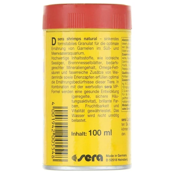 Sera Shrimps Natural 100 Ml / 55 Gr Granül Balık Yemi - Görsel 4