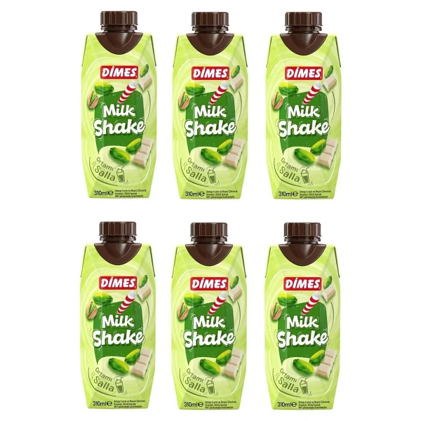 Dimes Antep Fıstıklı Ve Beyaz Çikolatalı Milkshake 310 Ml 6'lı - Görsel 3