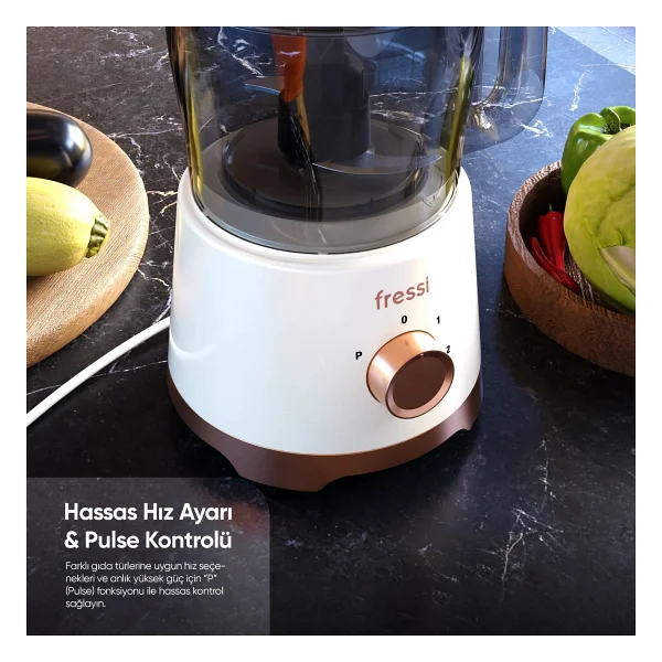 Fressi FR-PBL02 Armonia 1200 W Krem Mutfak Robotu - Görsel 3