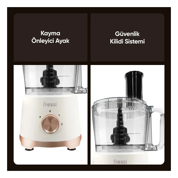 Fressi FR-PBL02 Armonia 1200 W Krem Mutfak Robotu - Görsel 4