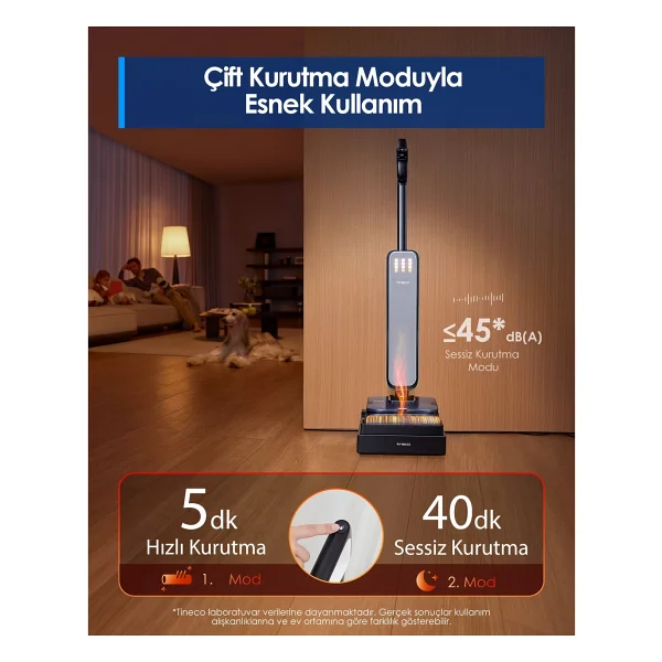 Tineco Floor One S9 Scientist Islak Kuru Şarjlı Dikey Süpürge - Görsel 8