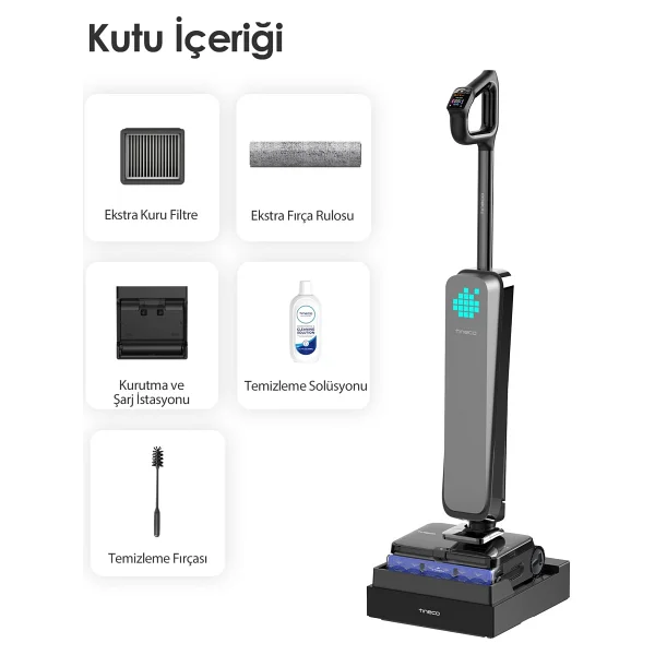 Tineco Floor One S9 Scientist Islak Kuru Şarjlı Dikey Süpürge - Görsel 9