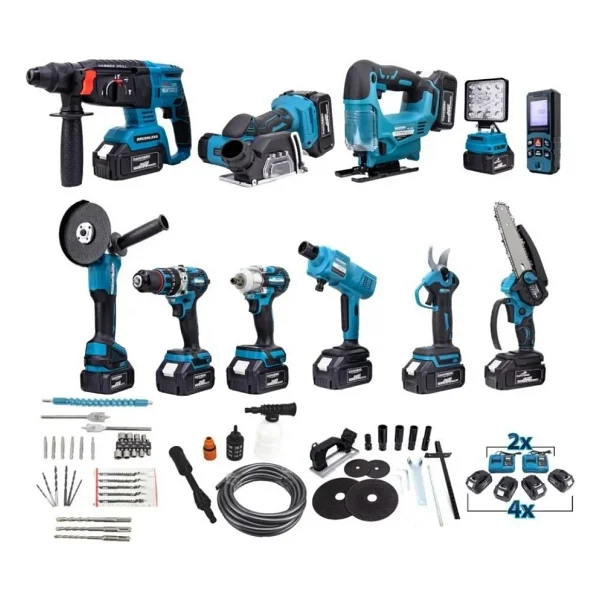 Dawreek 11'li Set Darbeli Akülü Vidalama 350 Nm Tork Ve 4 Akü İle Ergonomik Taşıma Çantası - Görsel 9