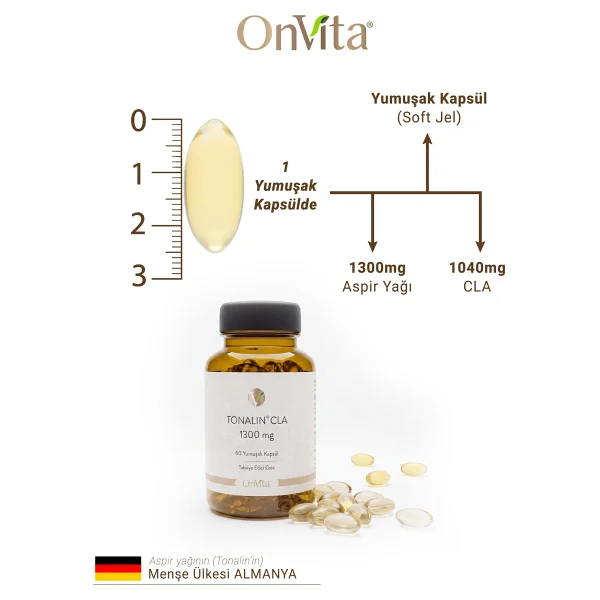Onvita Tonalin Cla 1300 Mg 60 Kapsül - Görsel 2