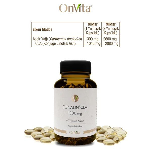 Onvita Tonalin Cla 1300 Mg 60 Kapsül - Görsel 3