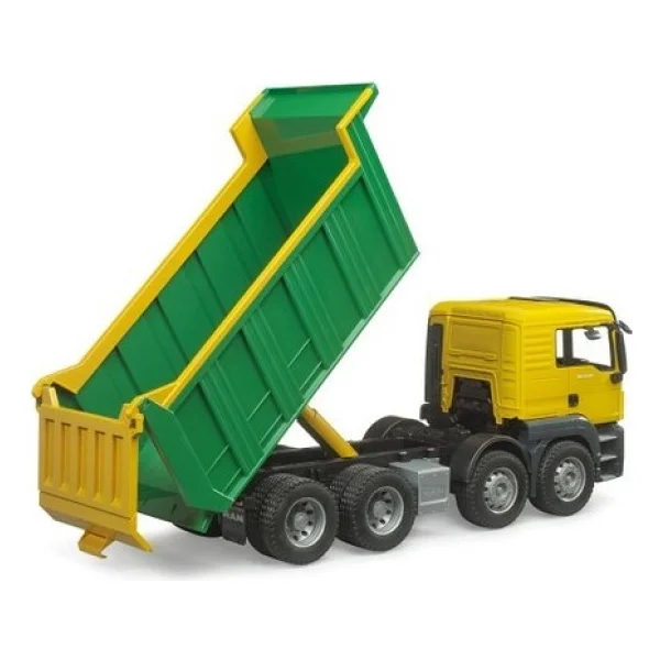 Bruder Man Tgs Sarı-Yeşil Damperli Kamyon Br03766 - Görsel 5