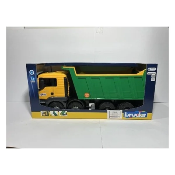 Bruder Man Tgs Sarı-Yeşil Damperli Kamyon Br03766 - Görsel 7