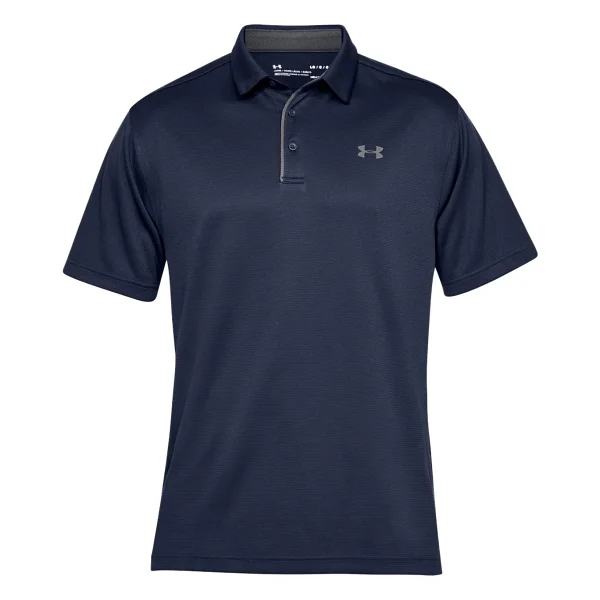Under Armour Tech 1290140-410 Lacivert Kısa Kollu Erkek Polo Yaka Tişört - Görsel 3