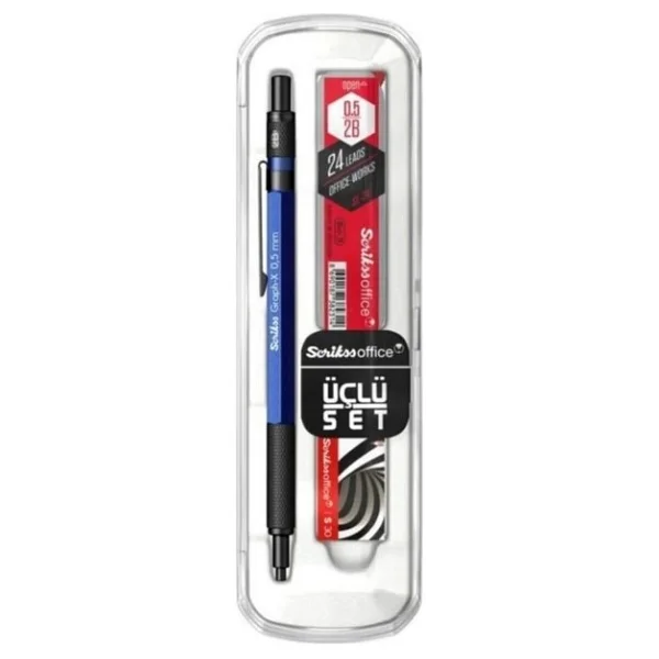 Scrikss Graph-X Beyaz 0.5 mm 3'lü Versatil Uçlu Kalem Seti - Görsel 2
