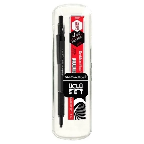 Scrikss Graph-X Beyaz 0.5 mm 3'lü Versatil Uçlu Kalem Seti - Görsel 8