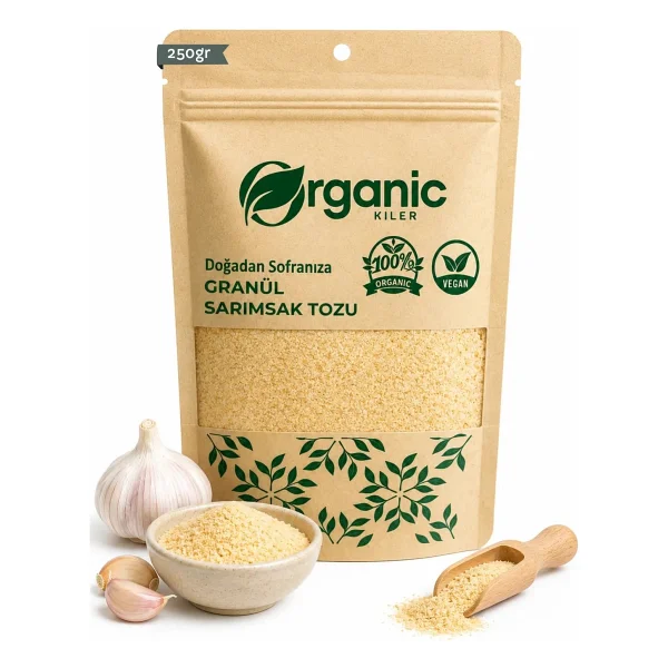 Organic Kiler Granül Sarımsak Tozu 250 Gr - %100 Doğal Ve Katkısız Sarımsak Kurusu - Görsel 4
