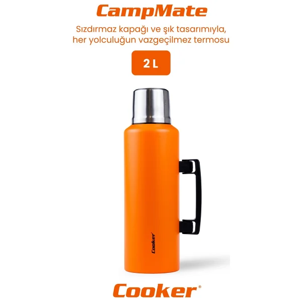 Cooker CKR-2127 2 lt Çelik Termos - Görsel 8