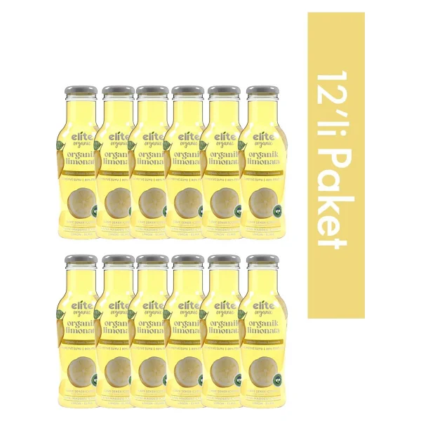 Elite Naturel 12'li Organik Klasik Limonata 250 ml - Görsel 3