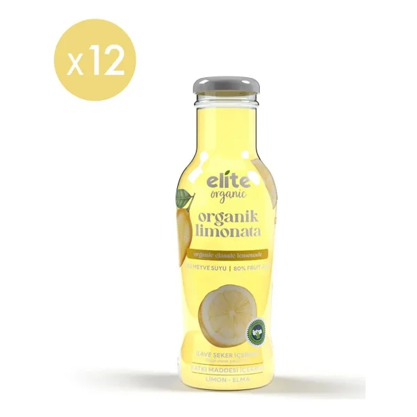 Elite Naturel 12'li Organik Klasik Limonata 250 ml - Görsel 2