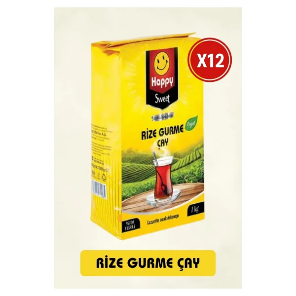 Happy Gurme Rize Çay 1 Kg X 12 Adet - Görsel 3