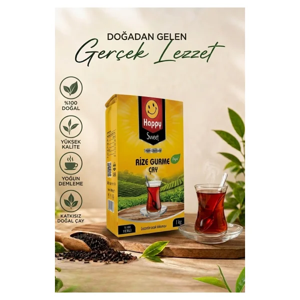 Happy Gurme Rize Çay 1 Kg X 12 Adet - Görsel 2