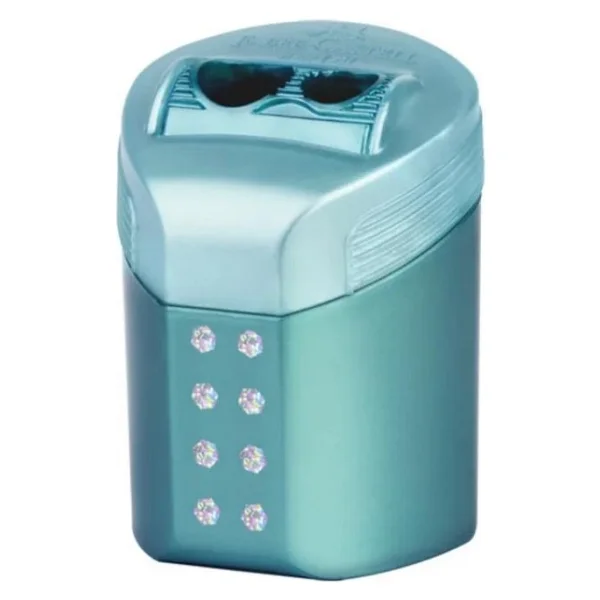 Faber-Castell Faber Castell Roll-On Jumbo Ve Standart Kalem Açar Kalemtıraş Sparkle Mint Turkuaz - Görsel 3
