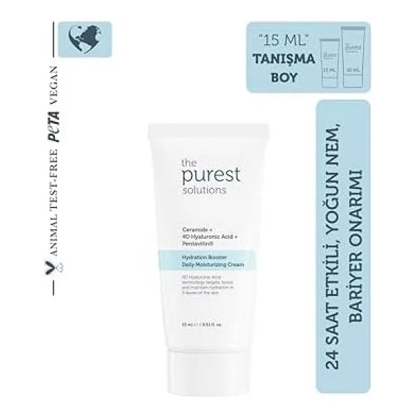 The Purest Solutions 24 Saat Etkili Günlük Yoğun Nemlendirici Cilt Bakım Kremi, Seyahat Boy 15 Ml - Görsel 2