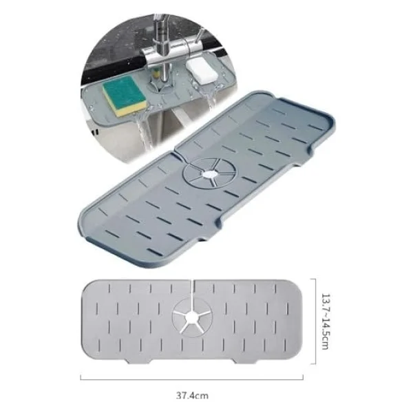 Mithra Life Su Tutucu Silikon Gri Musluk Matı Mıt1033 - Görsel 2