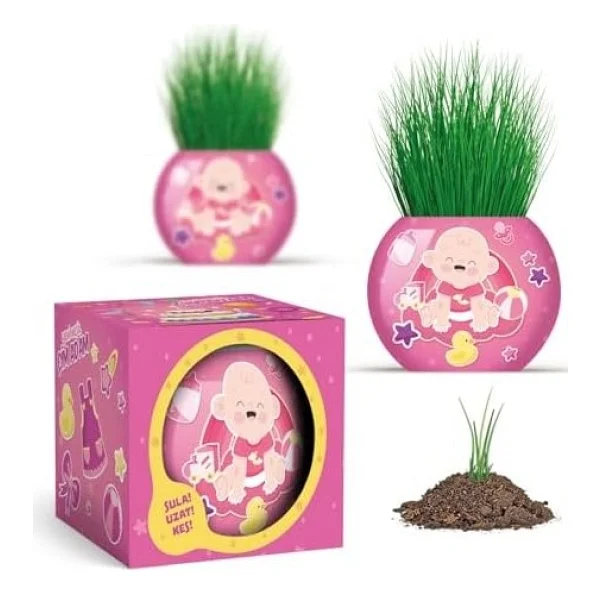 Bebek Temalı Çim Adam 6'lı Set - Çocuklar İçin Eğitici Ve Eğlenceli Bitki Yetiştirme Kiti - Görsel 2