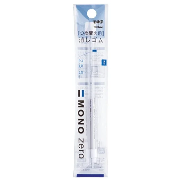 Tombow Mono Zero Kalem Silgi Yedeği, Yassı Uç, Beyaz, - Görsel 6
