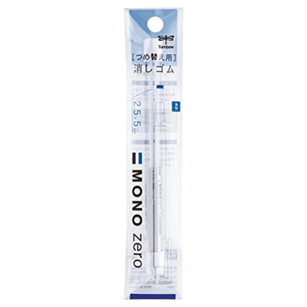 Tombow Mono Zero Kalem Silgi Yedeği, Yassı Uç, Beyaz, - Görsel 2