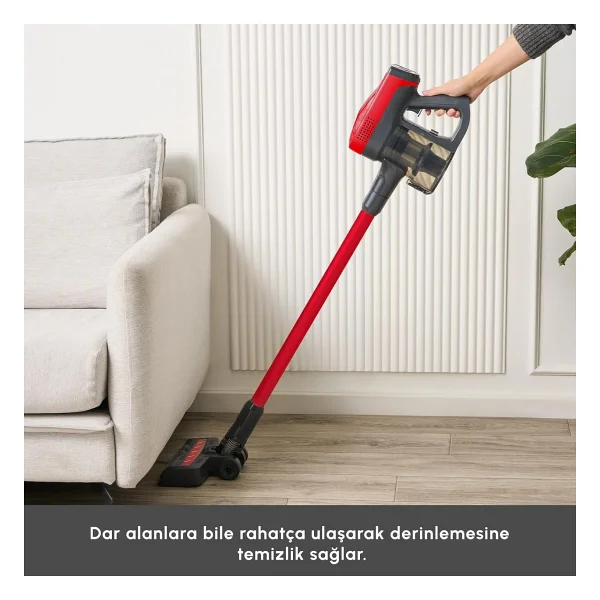 Karaca Vantuz Power Up Kırmızı Dikey Süpürge - Görsel 5